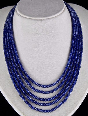 Blue Aventurine Round Gemstone Necklace 5 L 391 Ct Semi Precious Beads For Women