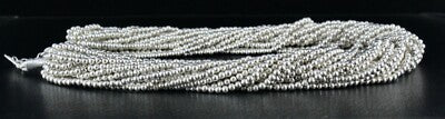 Old Antique 925 Sterling Silver Beads Necklace 705 Ct Designer Bunch