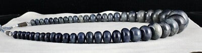 Dyed Sapphire Corundum 2078ct Round Beads Necklace Big Gemstone 1 Line