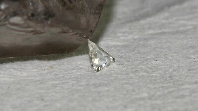 Certified Natural Rose Cut Diamond Triangle 0.75ct Pendant Ring Sterling Silver