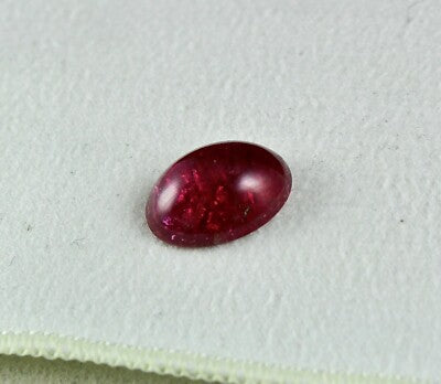 Certified Natural Pink Tourmaline Rubellite 16x12mm Oval Cabochon 10.02 Ct Ring