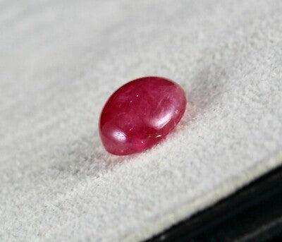 Certified Natural Burmese Ruby 7.36 Cts Oval Cabochon Gemstone Ring Pendant