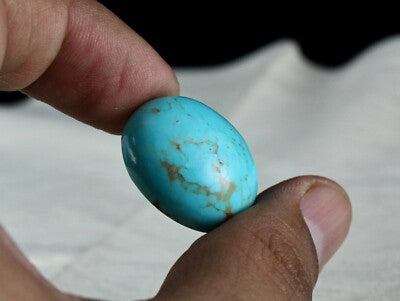 Certified Natural Turquoise 25x20mm 38.75ct Cab Gemstone Ring Pendant Design