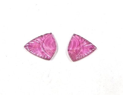 Natural Pink Tourmaline Leaves 9.07ct Gemstone For Earrings Pendant