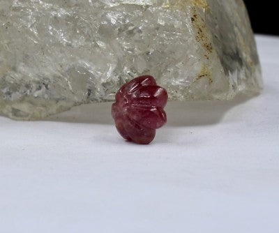 Natural Old Mines Red Ruby Carved Flower Gemstone 9.11ct For Designing