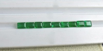 Certified Natural Emerald Octagon 9 Pc 5.59 Ct Loose Gem Ring Bracelet
