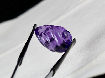 Natural Amethyst Tear Drop Pendant 21 X 14 Mm 28.05 Cts Gemstone Hanging