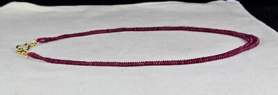 Natural Untreated Ruby Beads Round 120ct 2 Line Gemstone Ladies Necklace