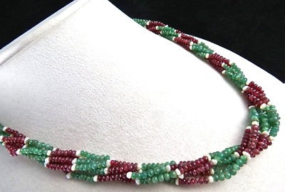 Certified Natural Emerald Spinel Pearl 308ct Gemstone Necklace For Women