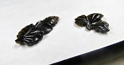 Multi Colour Tourmaline 26.90 Ct Carved Leaves Gemstone For Jewelry Design