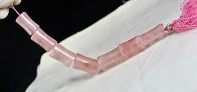 Natural Rose Quartz 405ct Cabochon 7pcs Gemstone Beads For Designing