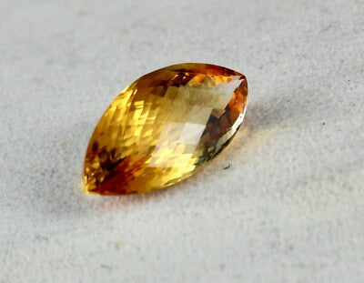 Natural Yellow Citrine 15.87ct Fancy Faceted Gemstone Pendant Designing