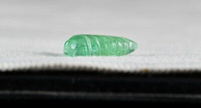 Certified Natural Colombian Emerald 6.48ct Carved Leaf Gemstone For Pendant