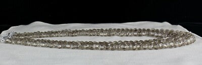 Antique Natural Smoky Quartz Carved Melon Beads Necklace 735 Ct Gemstone