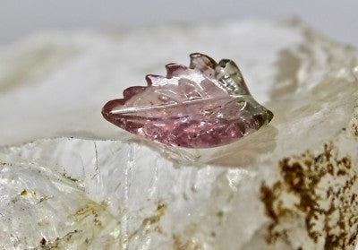 Natural Multi Tourmaline Carved Leaf Gemstone 8.06 Ct For Ring & Pendant