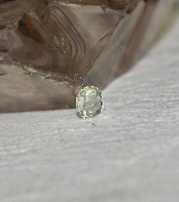 Certified Natural Yellow Diamond Oval Rose Cut 0.65ct Stone For Ring Pendant