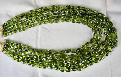Certified Natural Green Peridot Necklace 1024ct Cabochon Gemstone Party Jewelry