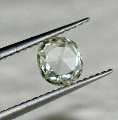 Certified Natural Yellow Diamond Oval Rose Cut 0.65ct Stone For Ring Pendant