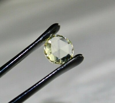 Certified Natural Rose Cut Yellow Diamond 0.71ct Round Gem For Ring Pendant
