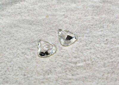 Certified Natural Rose Cut Diamond 2.29ct Pear Shape Pair Loose Gemstone Earring