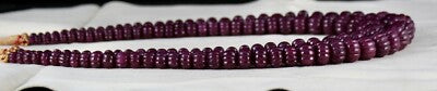 Certified Natural Untreated Ruby Beads 1325 Ct Carved Melon Gemstone Necklace