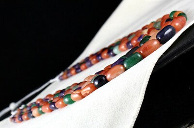 Multi Natural Semi Precious Beads Necklace Cabochon Gemstone 1048 Ct Fashion