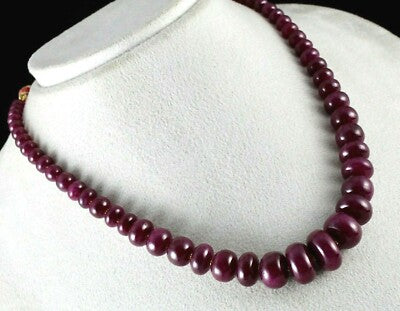 Certified Natural Untreated Ruby Beads 461 Ct Statement Gemstone Necklace