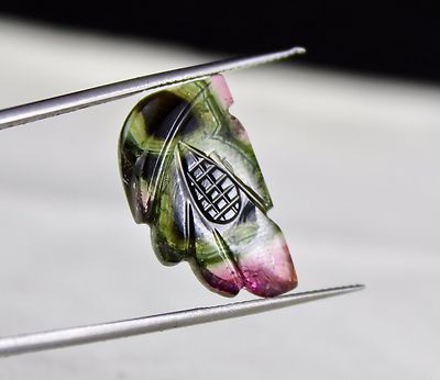 Natural Multi Tourmaline Carved 3 Pcs 28.26ct Gemstone For Designing