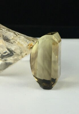 Natural Lemon Smoky Quartz Octagon Pendant 30x19mm 81.18ct Big Gemstone