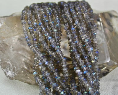 Sterling Silver Labradorite Beads Necklace 540 Ct Round 10 L Fashion Gemstone