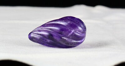 Natural Amethyst Melon Drops 88.85 Ct Carved Pendant Gemstone Designing