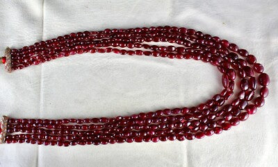 Certified Natural Red Spinel Cabochon Beads 766 Ct Gemstone Party Necklace