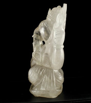Certified Lord Ganesha Statue 27400ct Natural Rock Crystal Quartz Gemstone Decor