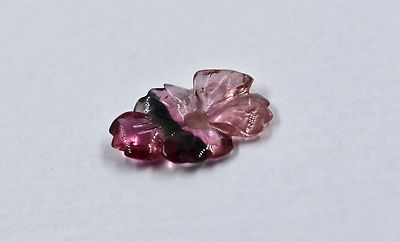 Natural Multi Tourmaline Carved Flower 4.65 Ct Gemstone Ring Pendant Design