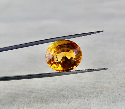 Natural Yellow Citrine Oval 9.31 Ct 14x12mm Loose Gemstone Ring Pendant
