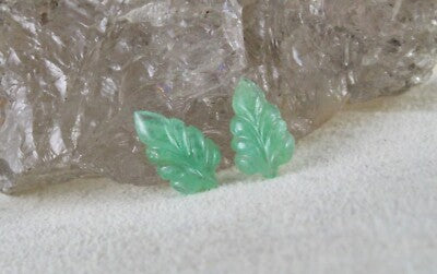 Natural Colombian Emerald Carved Leaf 3 Pcs 4.48 Ct Gemstone Designing