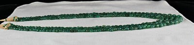 Certified Antique Natural Emerald Necklace 328ct Precious Gem Beaded Strings