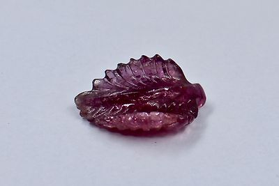 Pink Tourmaline Carved Leaf Gemstone 25.49ct For Designing Pendant