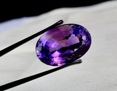 Natural Purple Amethyst 58.15ct Oval Cut 28x19mm Gemstone For Pendant Ring