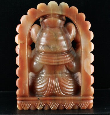 Certified 9" Natural Orange Quartz Lord Ganesha Statue 33000ct Rare Gemstone