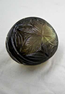 Natural Smoky Quartz Carved Oval 275ct 44mm Gemstones For Designing