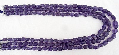 Certified Natural Amethyst 696ct Carved Bead Necklace, Antique Gemstone String