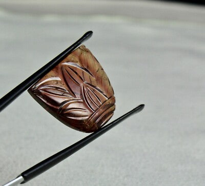 Certified Rare Colour Natural Tourmaline 59.66ct Carved 4pcs Gemstone Earring