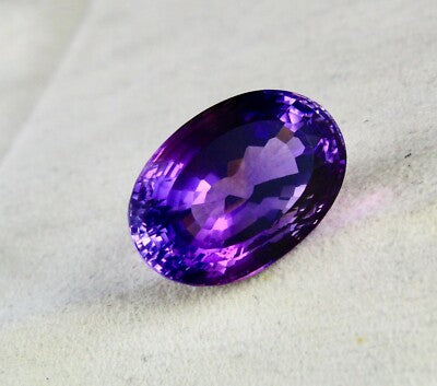 Natural Purple Amethyst 58.15ct Oval Cut 28x19mm Gemstone For Pendant Ring