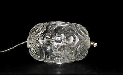 Natural White Rock Crystal Quartz 266ct Carved Beads 1pc Gemstone