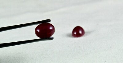 Certified Top Unheat Natural Ruby Oval Cabochon 26.14 Ct Gemstone Jewelry Set