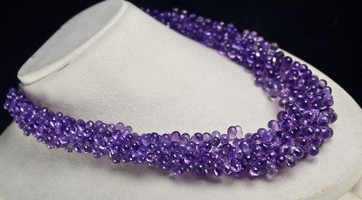 Certified Natural Amethyst Teardrop 1005 Ct Sterling Silver Party Necklace