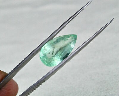 Certified 20x11 Mm Natural Colombian Emerald 10.95ct Pear Ring Pendant