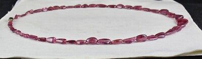 Certified 27" Long Natural Pink Tourmaline Beads 311 Ct Gemstone Necklace