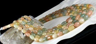 Natural Semi Precious Gemstone Beads Cabochon Necklace 1115ct Fashion Women